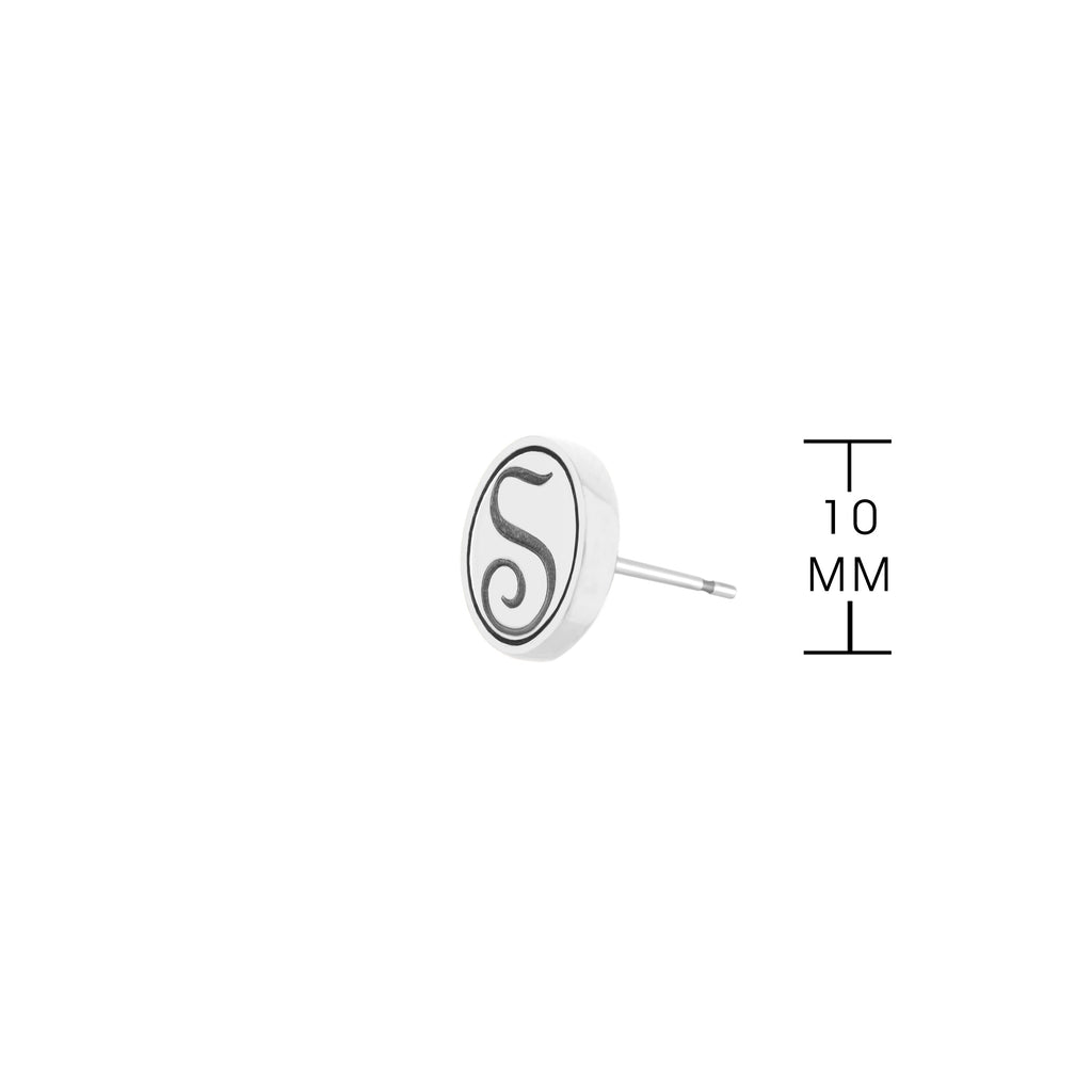 Initial S Earring