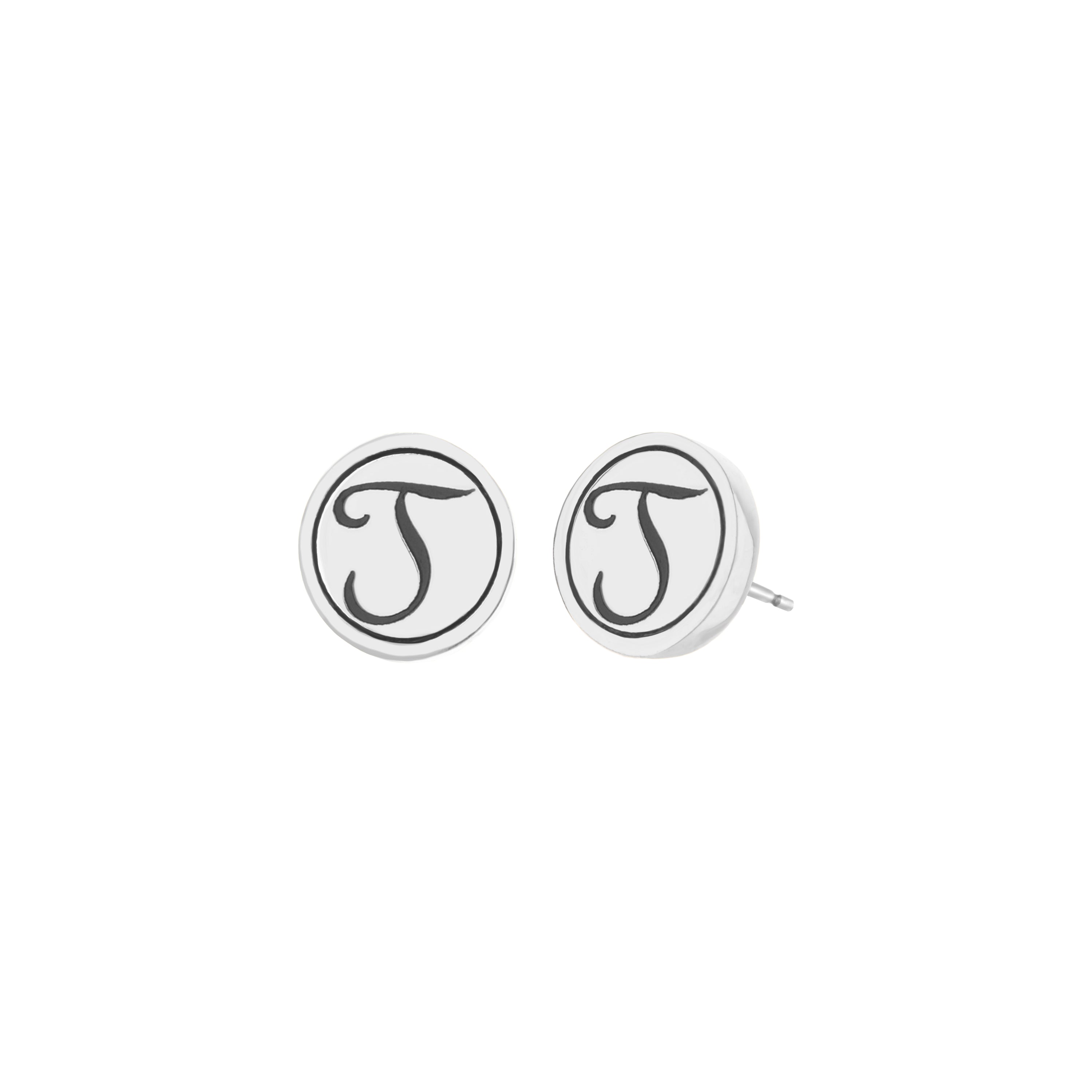 Initial T Earring