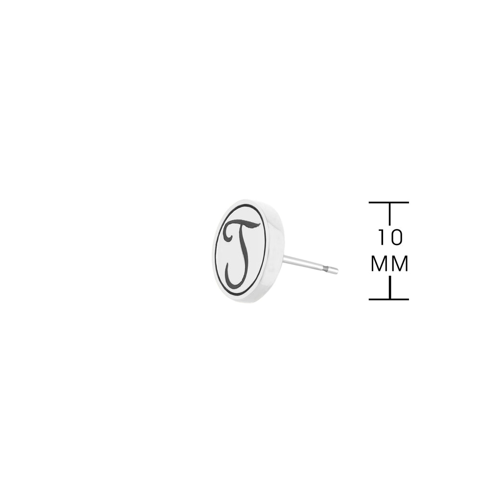 Initial T Earring