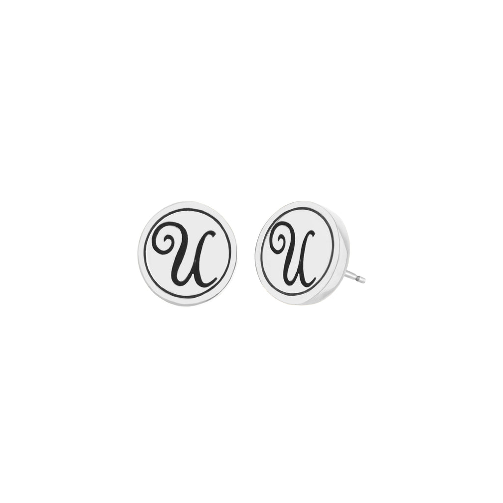 Initial U Earring