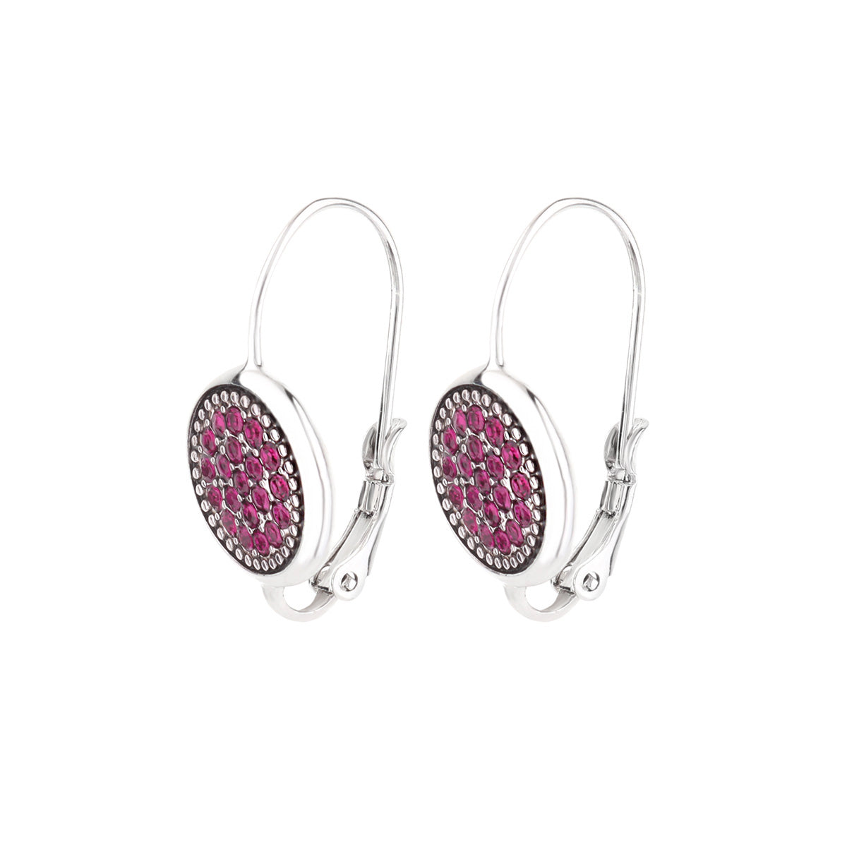 Lever Back Birthstone Color Earrings