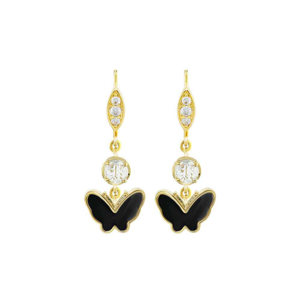 Mariposa Butterfly Onyx Earring