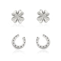 Sydney Leigh Clover and Horseshoe Earrings Set of 2