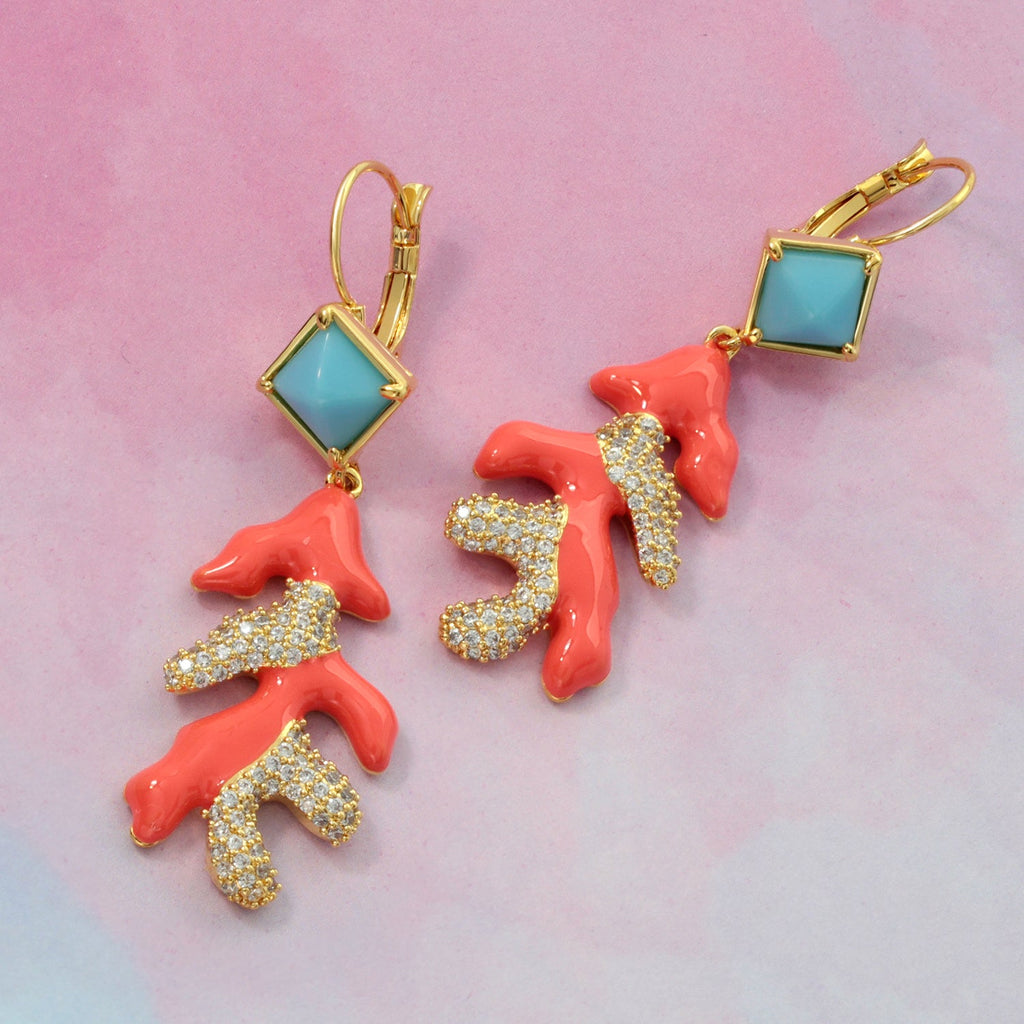 Pretty Little Things Coral Earrings