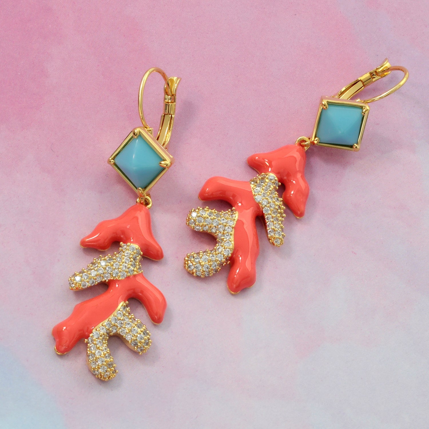 Pretty Little Things Coral Earrings