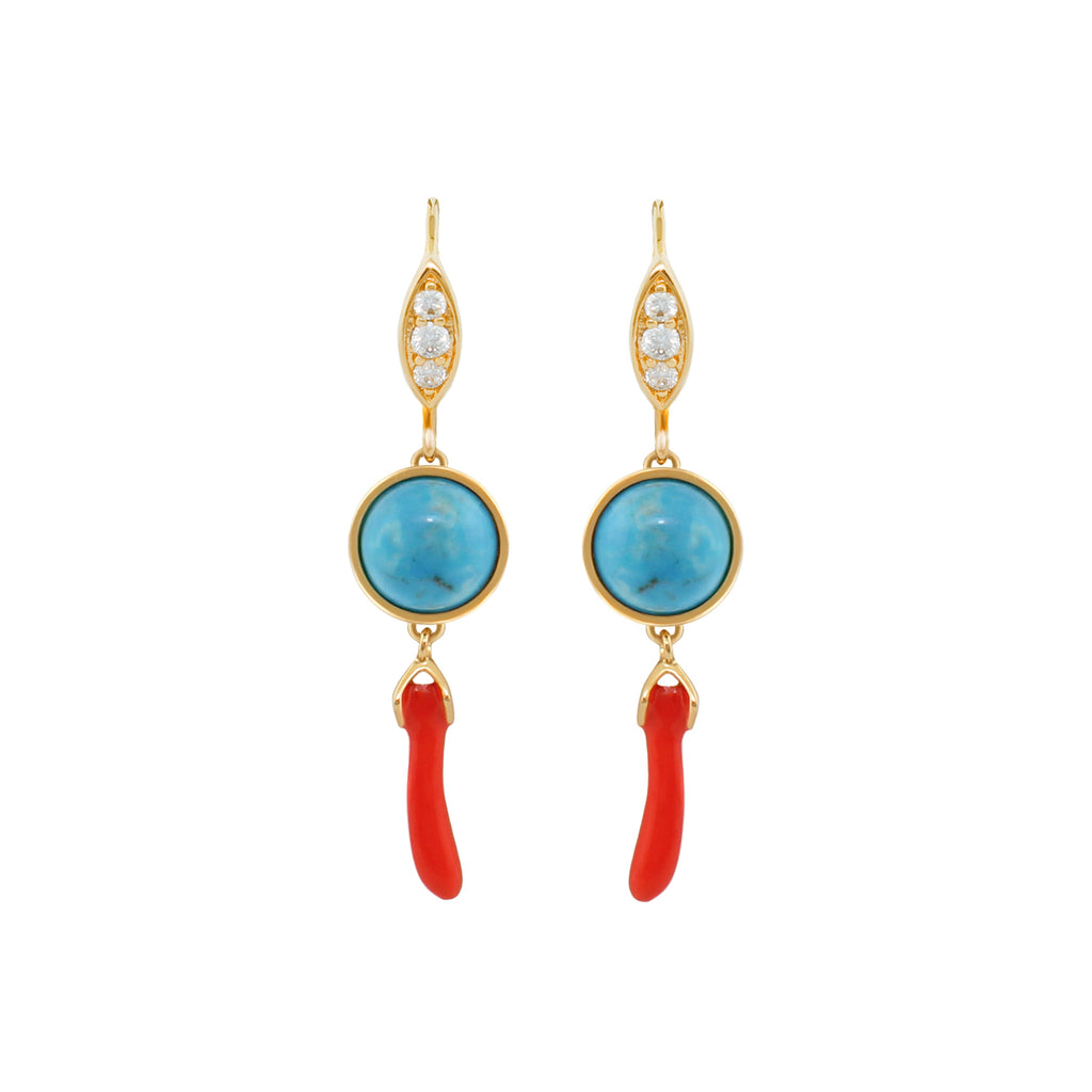 Pretty Little Things Coral Earrings