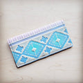Embossed Leather Wallet-Pastel Navajo