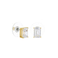 925 Emerald Cut Earrings 1.3 Ct