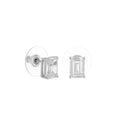 925 Emerald Cut Earrings 2 Ct
