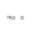 925 Princess Cut Earrings 0.8 Ct