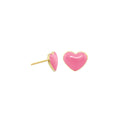Enamel Stud Heart Earrings