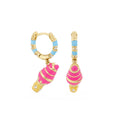 Girls Huggie Ice Cream Cone Earrings