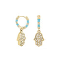 Girl's Hamsa Huggie Earrings