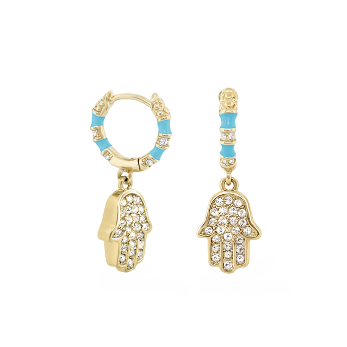 Girl's Hamsa Huggie Earrings