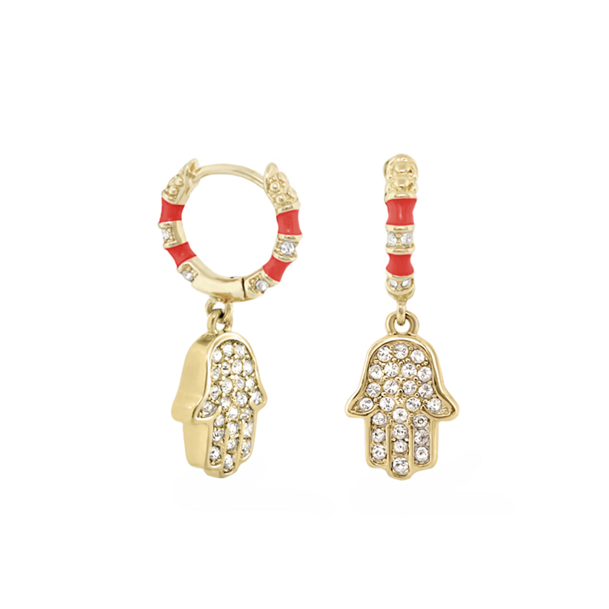 Girl's Hamsa Huggie Earrings