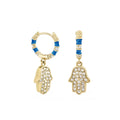Girl's Hamsa Huggie Earrings
