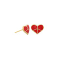 Peace Sign Heart Earrings