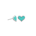 Heart Enamel Stud Earrings