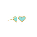 Enamel Heart Stud Earrings