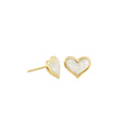 Enamel Heart Stud Earrings