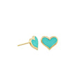 Enamel Heart Stud Earrings