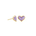 Enamel Heart Stud Earrings