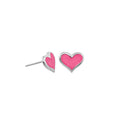 Heart Enamel Stud Earrings