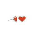 Heart Enamel Stud Earrings