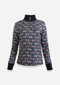 Emberly Q-Zip | Long Sleeve | Victory Print | Nocturne