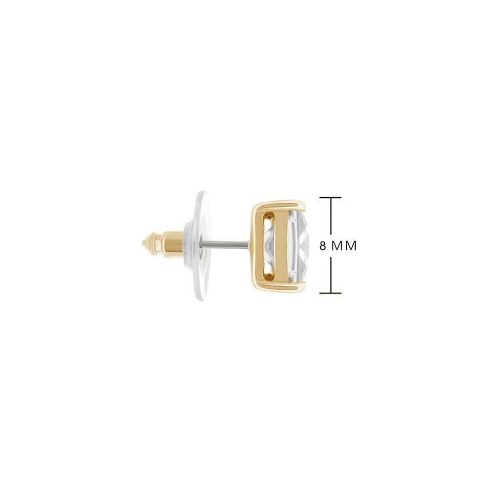 925 Princess Cut Stud Earrings