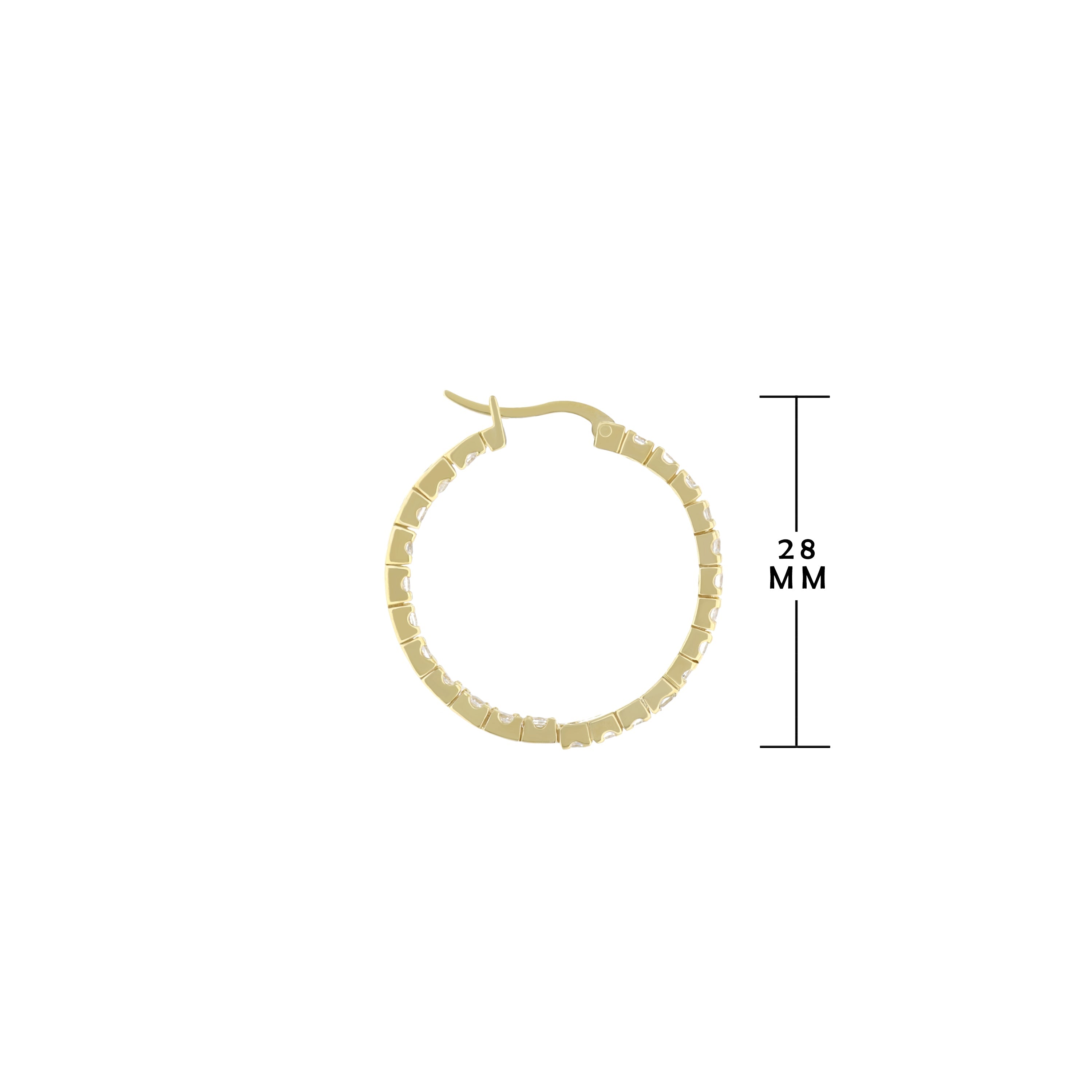 Pave Hoop Earrings