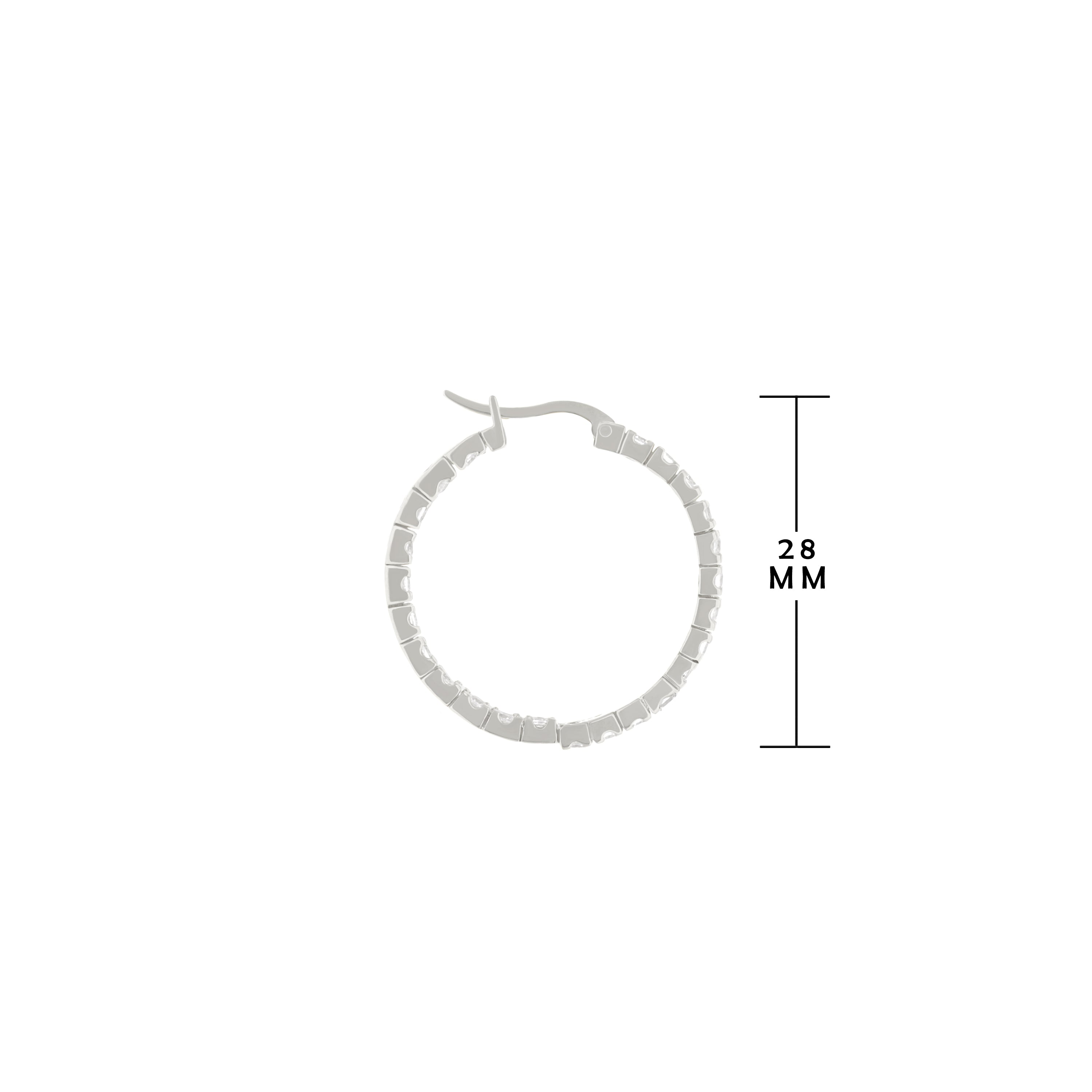 Pave Hoop Earrings