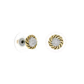 925 Two-Tone Stud Earrings
