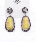 Concho Post Teardrop Stone Earrings