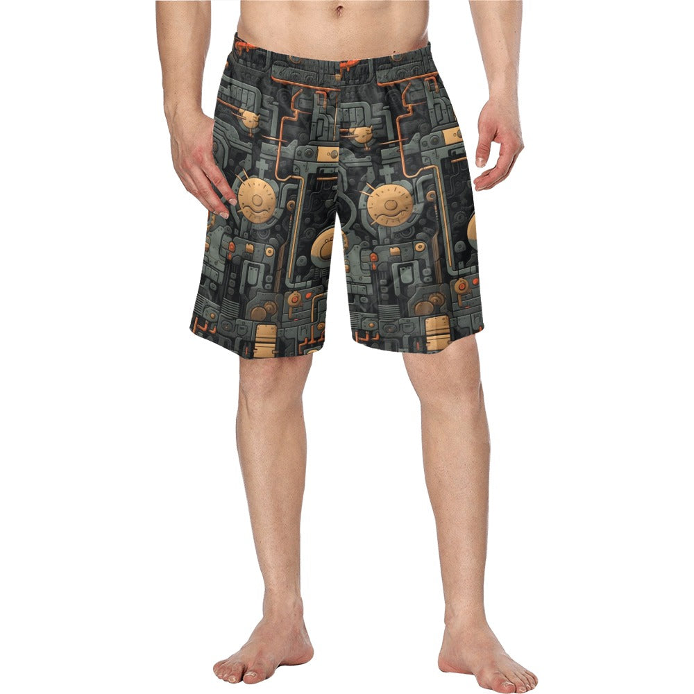 Baha Ranch Cyber Digital Gaming Mens Swim Trunk Shorts