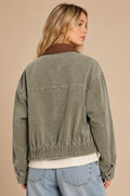 Mineral Wash  Corduroy Bomber Jacket