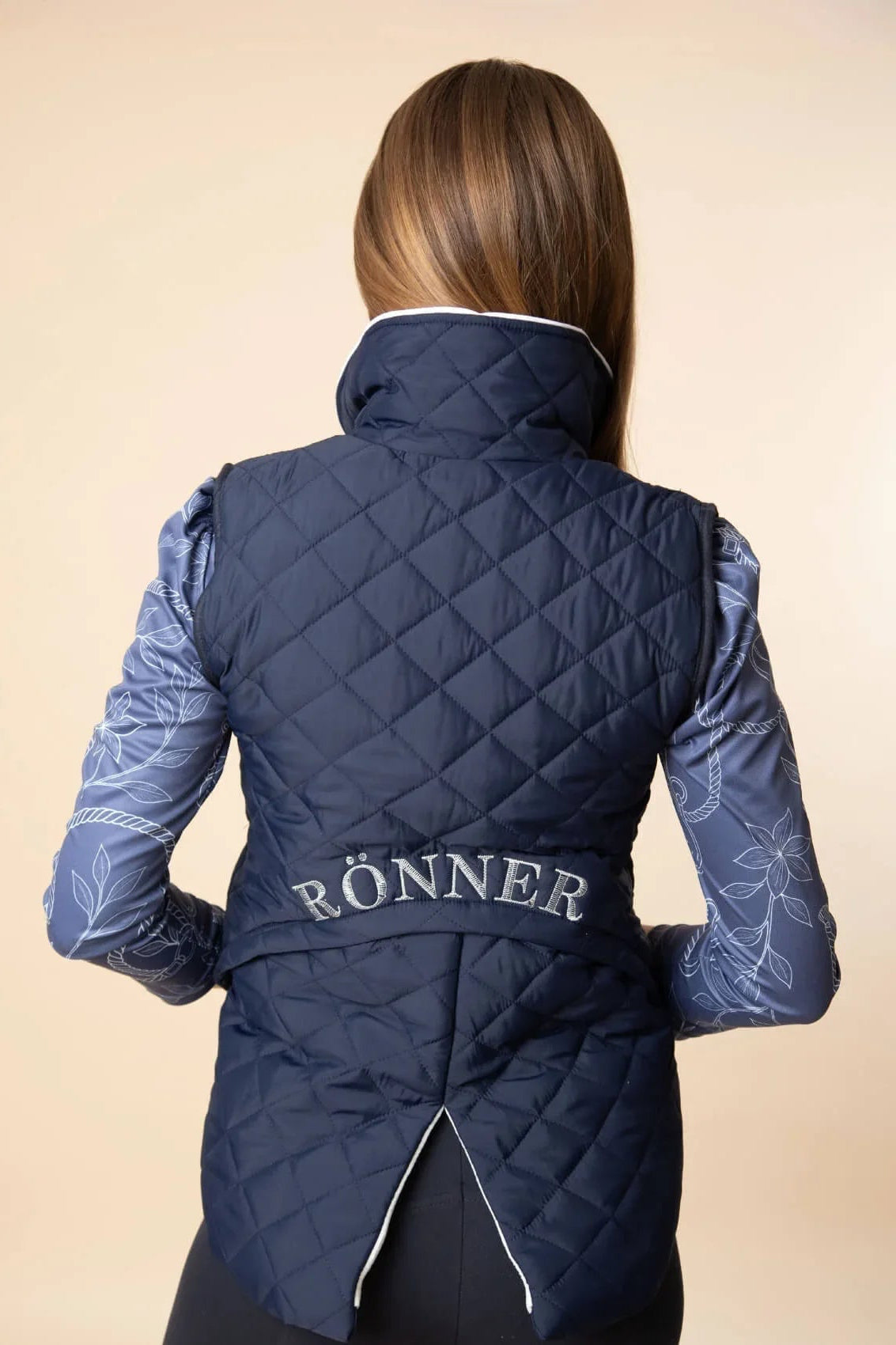 Florence Quilted Vest | Embroidered