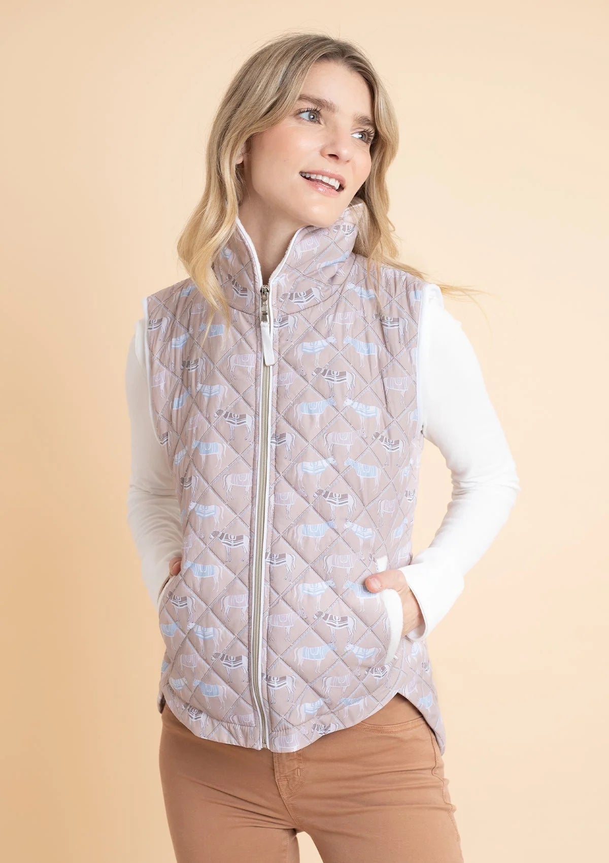 Florence Quilted Vest | Victory Print