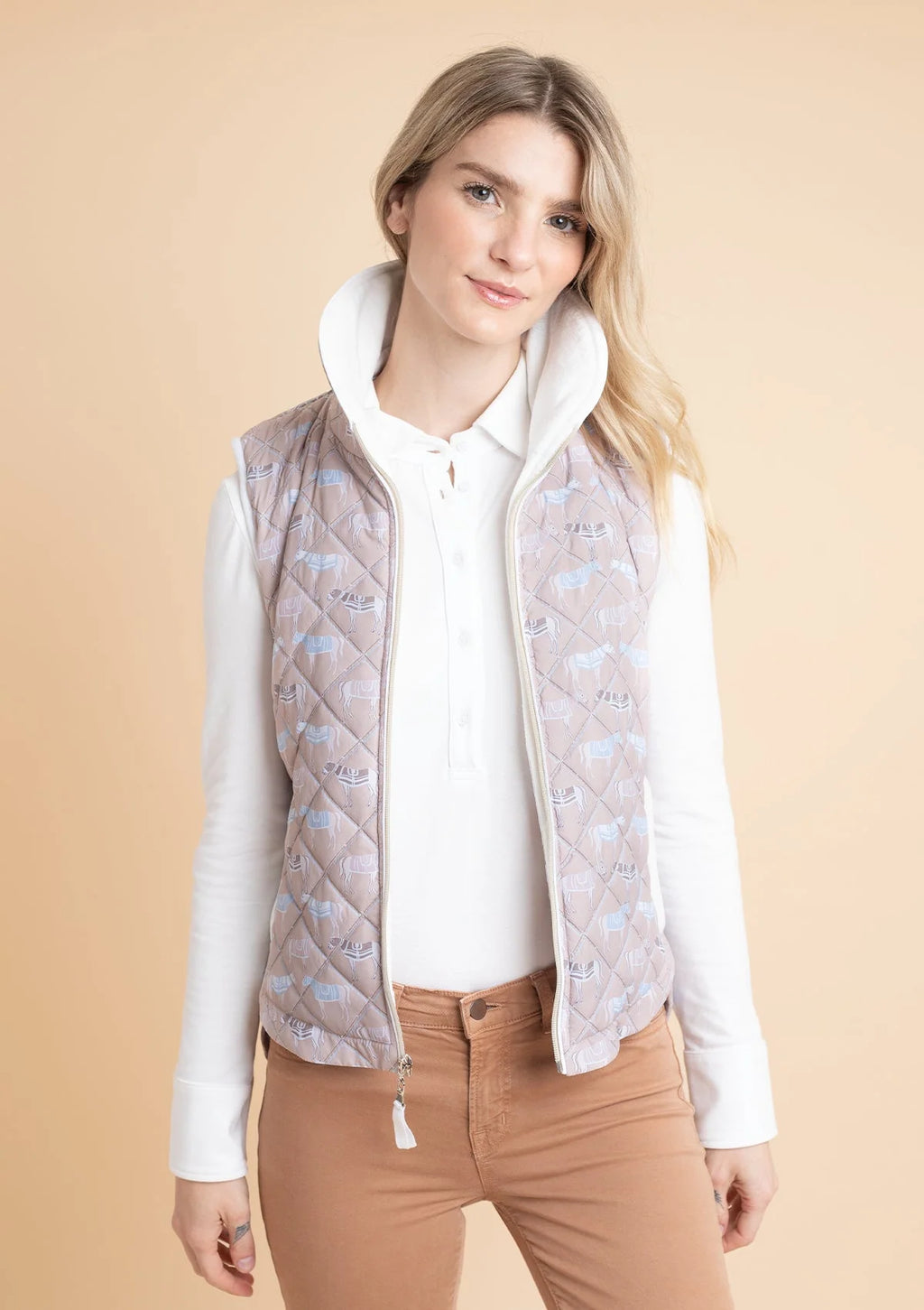 Florence Quilted Vest | Victory Print