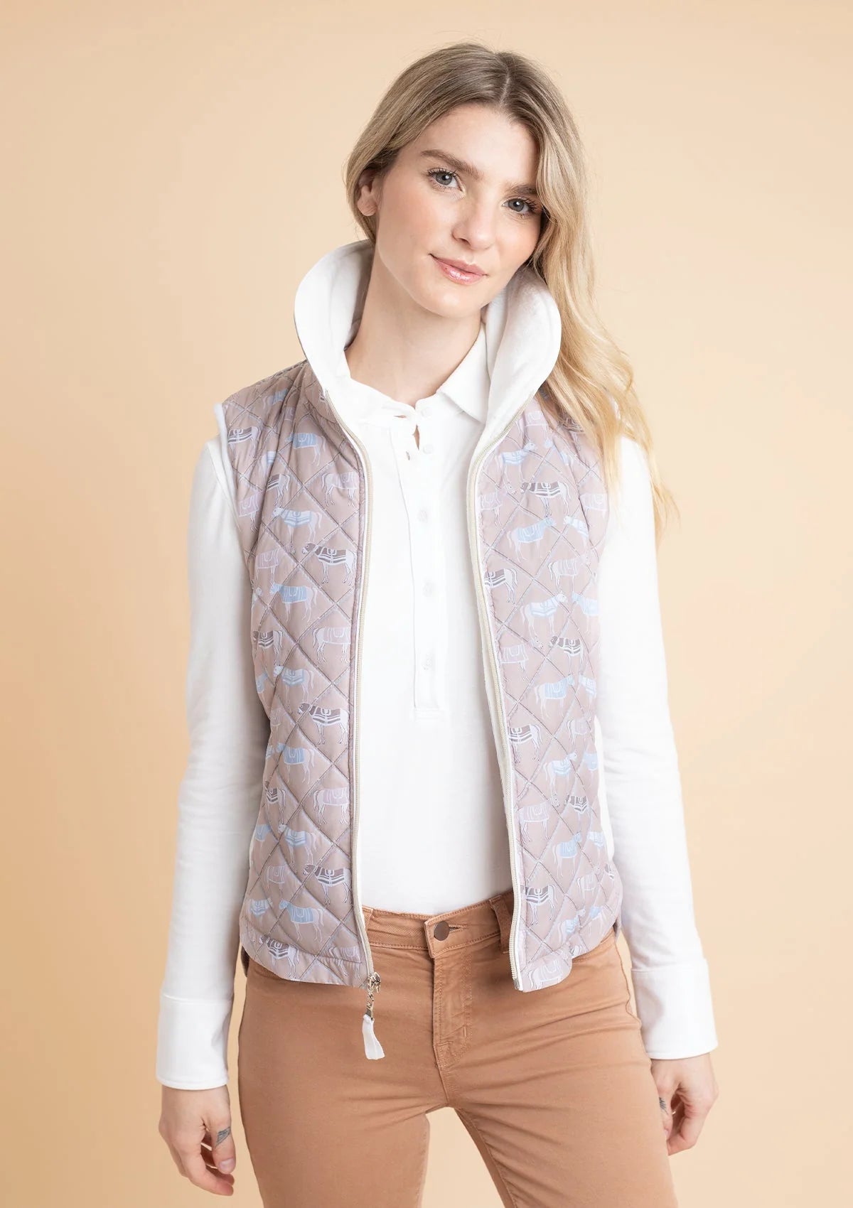 Florence Quilted Vest | Victory Print