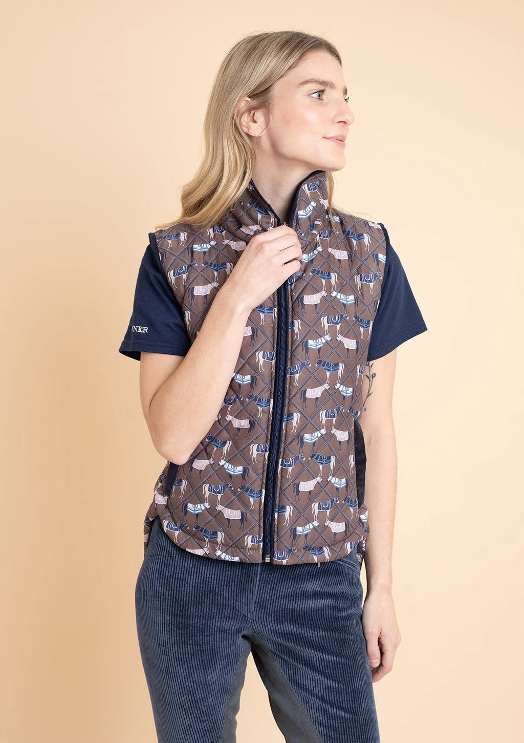 Florence Quilted Vest | Victory Print
