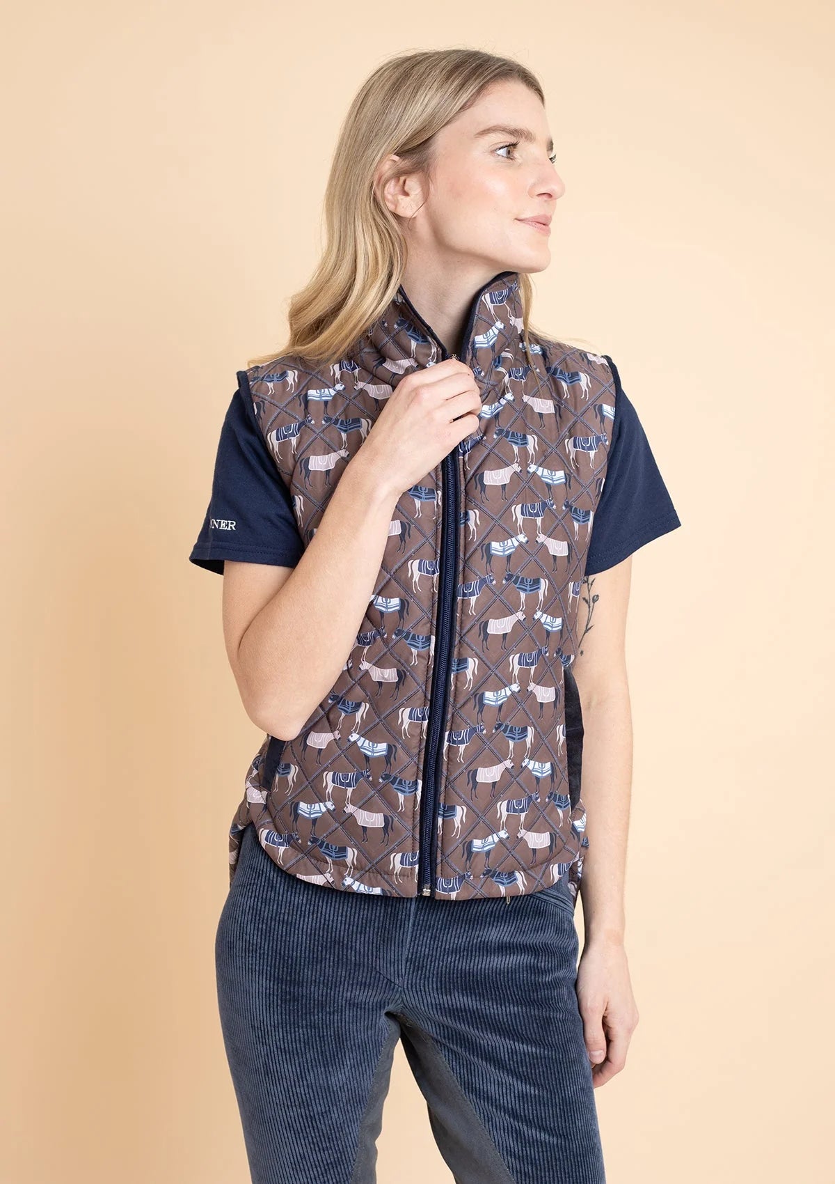 Florence Quilted Vest | Victory Print