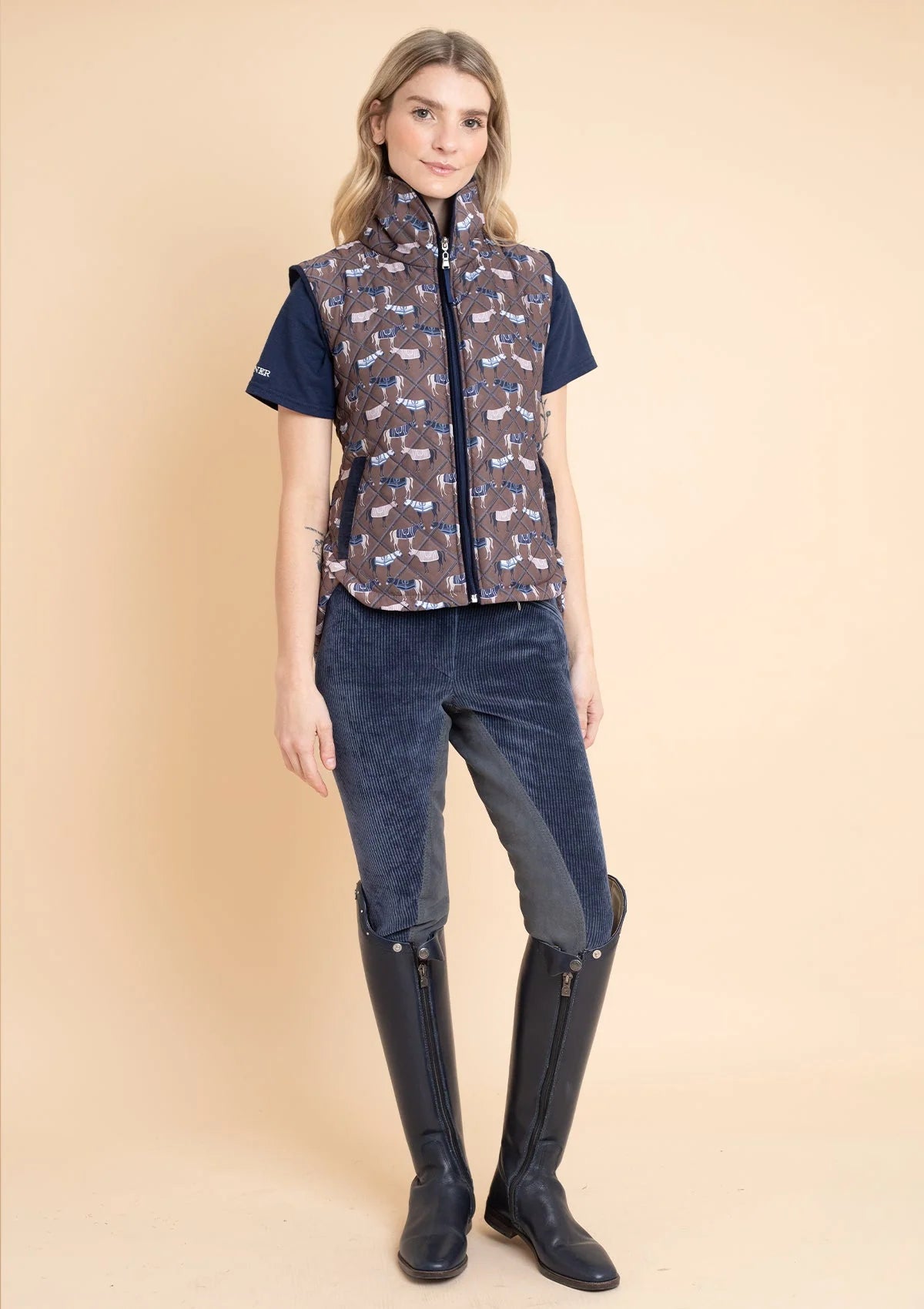 Florence Quilted Vest | Victory Print
