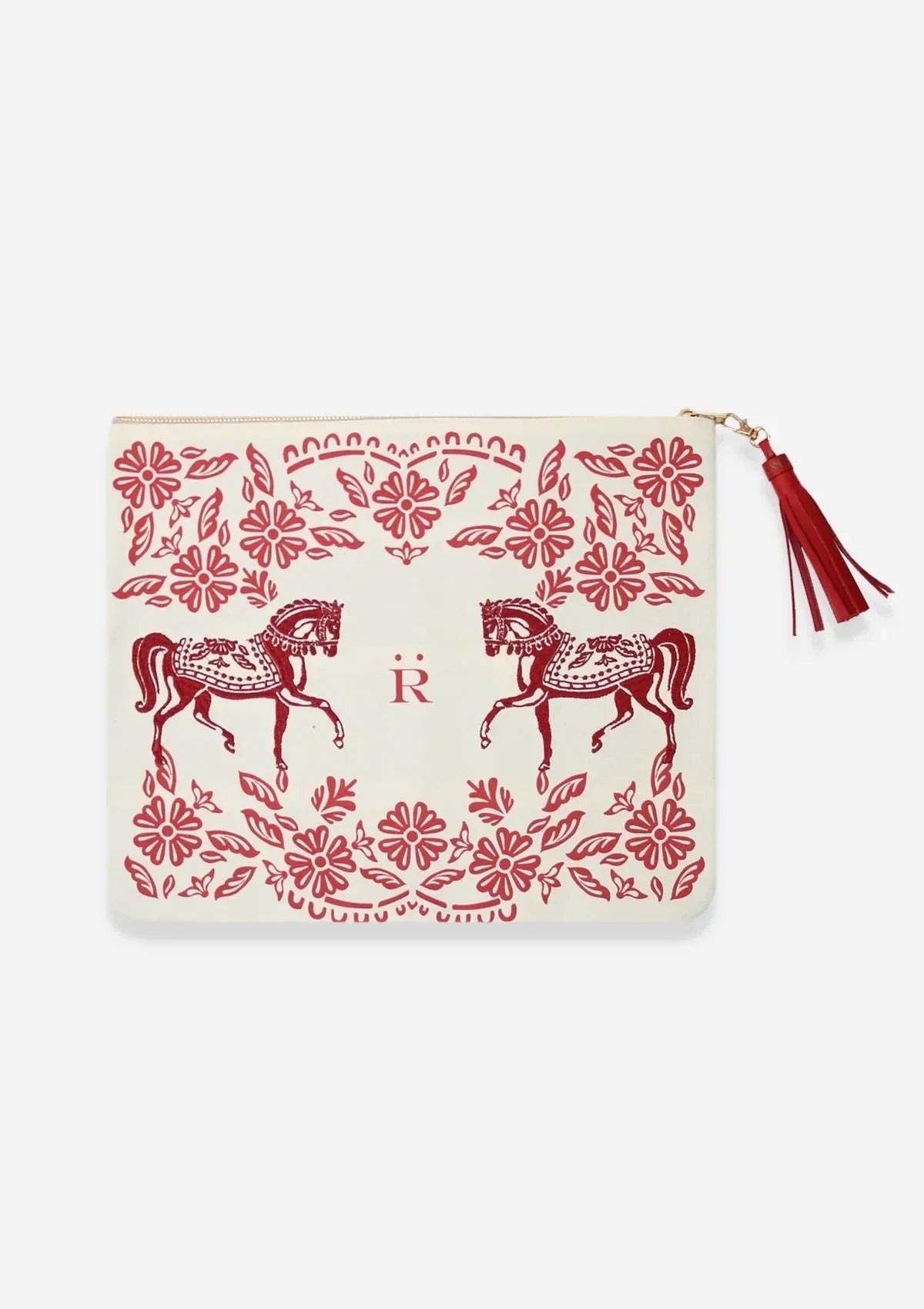 Embroidered Pouch | Flower Horses