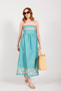 Garland Embroidered Cotton Dress