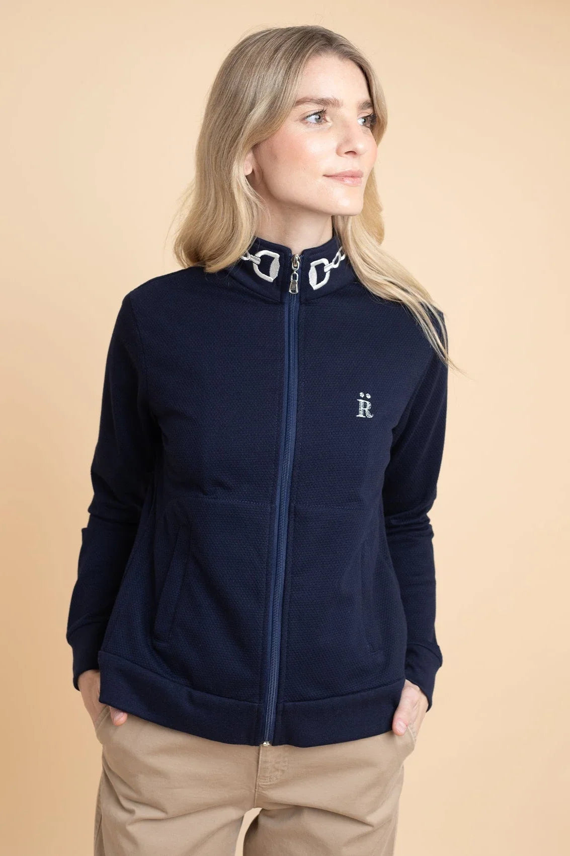 Harmonia Embroidered Zip-Up Jacket