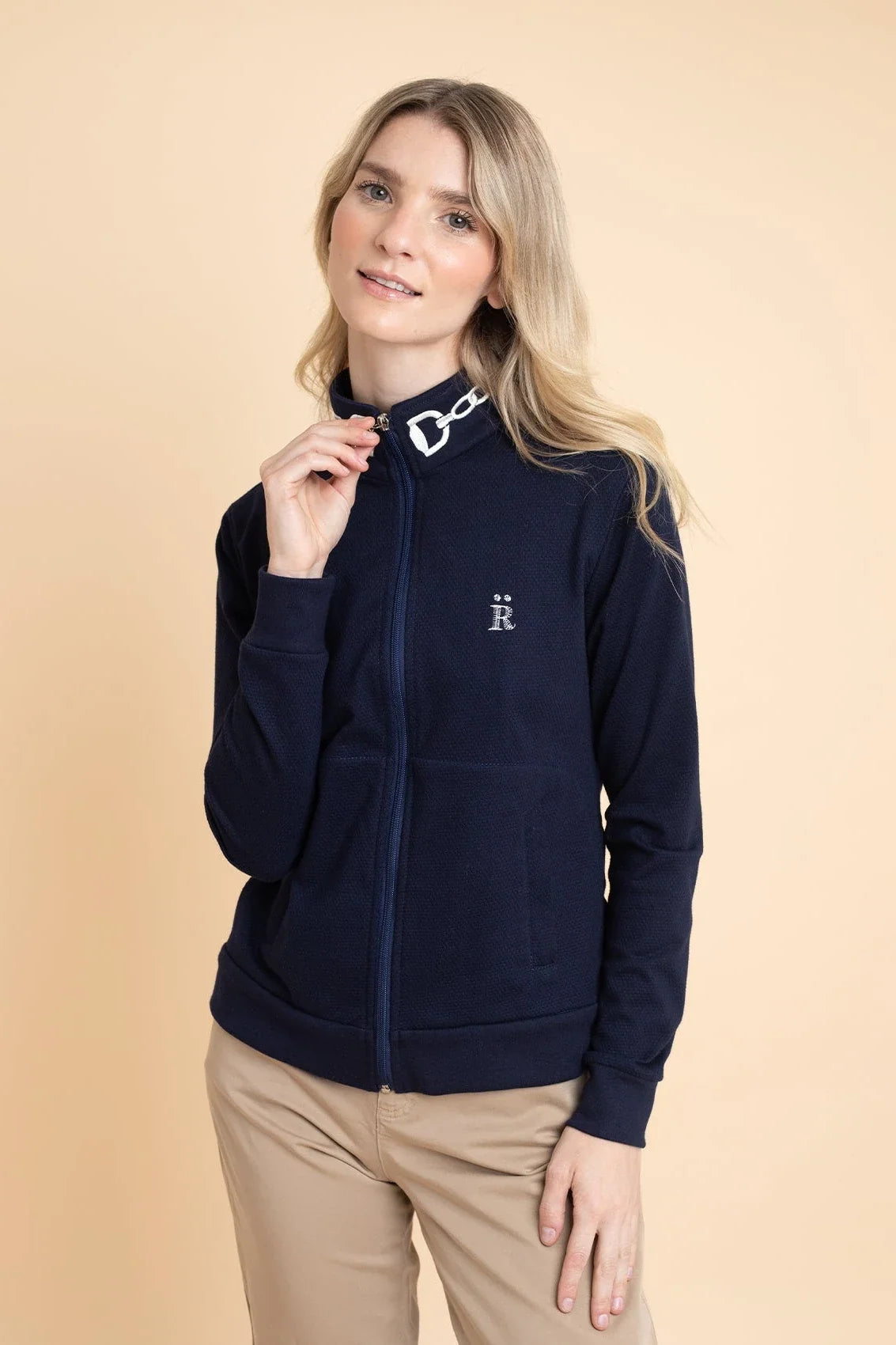 Harmonia Embroidered Zip-Up Jacket