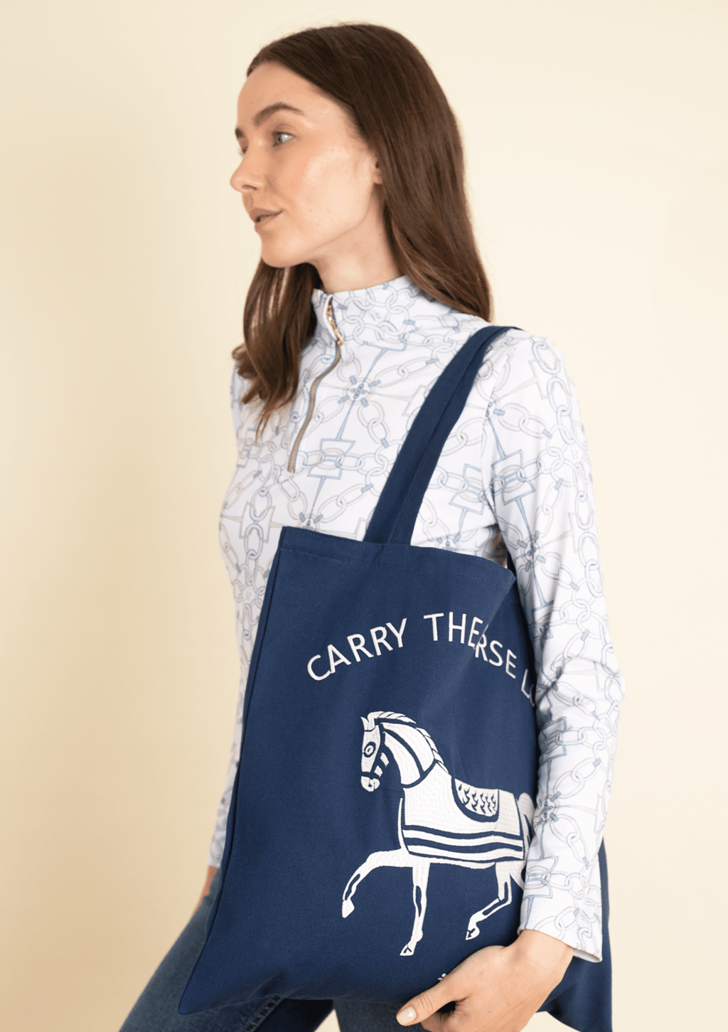 Horse Love Cotton Tote |  Carry The Love Horse