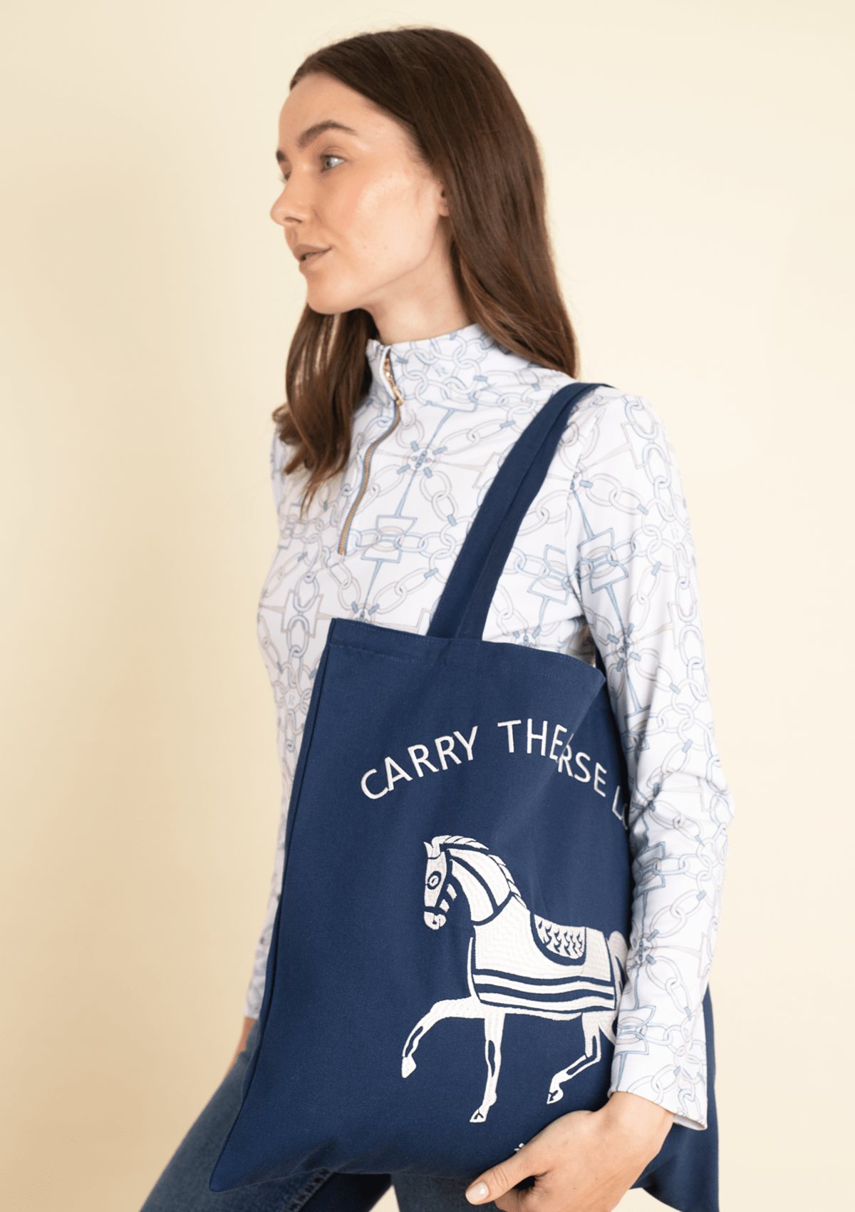Horse Love Cotton Tote |  Carry The Love Horse