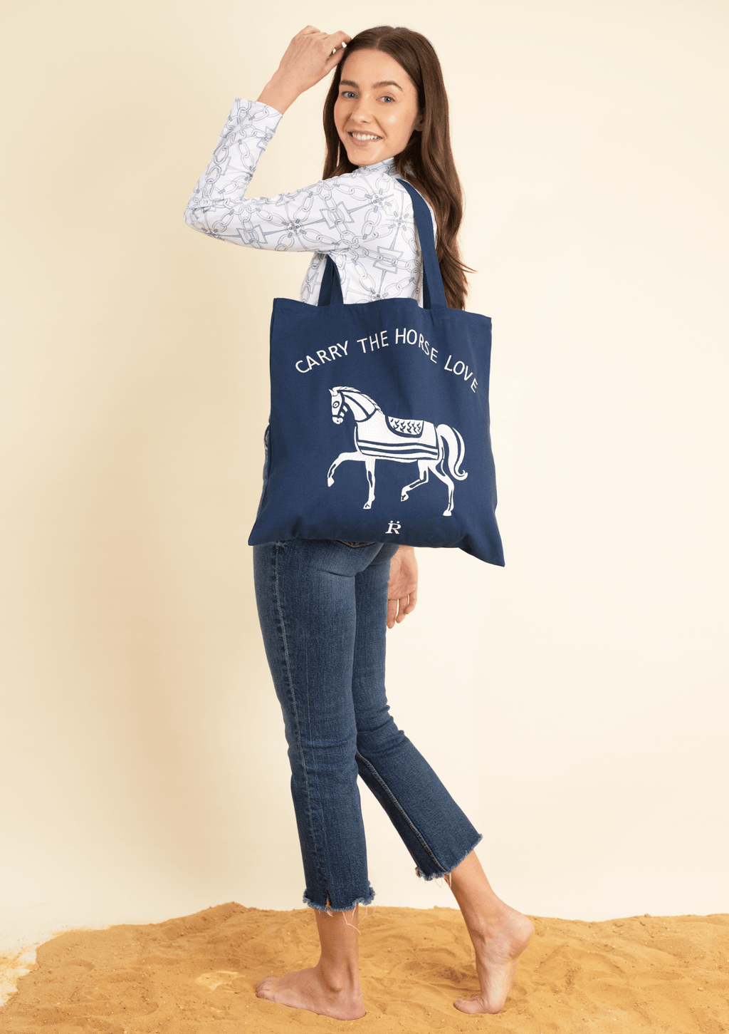Horse Love Cotton Tote |  Carry The Love Horse
